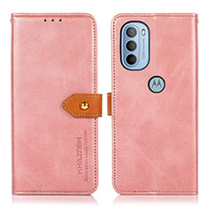 Motorola Moto G31用手帳型 レザーケース スタンド カバー N07P モトローラ ピンク