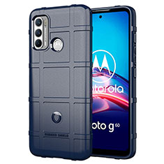 Motorola Moto G40 Fusion用360度 フルカバー極薄ソフトケース シリコンケース 耐衝撃 全面保護 バンパー モトローラ ネイビー