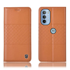 Motorola Moto G41用手帳型 レザーケース スタンド カバー H11P モトローラ オレンジ