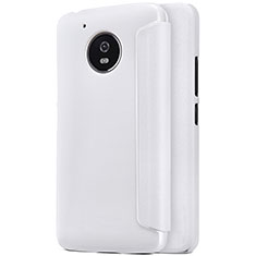 Motorola Moto G5用手帳型 レザーケース スタンド モトローラ ホワイト