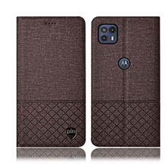 Motorola Moto G50 5G用手帳型 布 スタンド H14P モトローラ ブラウン