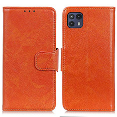 Motorola Moto G50 5G用手帳型 レザーケース スタンド カバー N05P モトローラ オレンジ