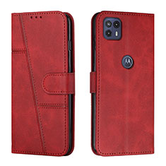 Motorola Moto G50 5G用手帳型 レザーケース スタンド カバー Y01X モトローラ レッド
