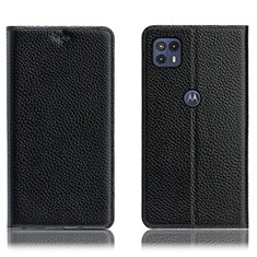Motorola Moto G50 5G用手帳型 レザーケース スタンド カバー H02P モトローラ ブラック