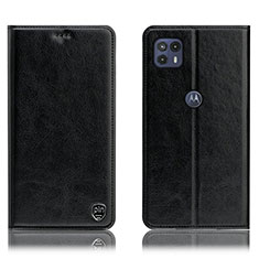 Motorola Moto G50 5G用手帳型 レザーケース スタンド カバー H04P モトローラ ブラック
