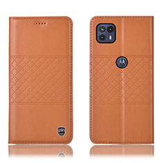 Motorola Moto G50 5G用手帳型 レザーケース スタンド カバー H10P モトローラ オレンジ