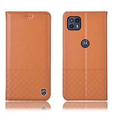 Motorola Moto G50 5G用手帳型 レザーケース スタンド カバー H11P モトローラ オレンジ