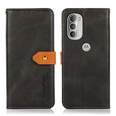 Motorola Moto G51 5G用手帳型 レザーケース スタンド カバー N07P モトローラ ブラック