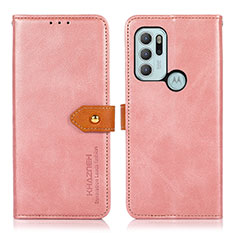 Motorola Moto G60s用手帳型 レザーケース スタンド カバー N07P モトローラ ピンク