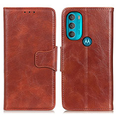Motorola Moto G71 5G用手帳型 レザーケース スタンド カバー M02L モトローラ ブラウン