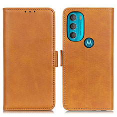Motorola Moto G71 5G用手帳型 レザーケース スタンド カバー M15L モトローラ ライト・ブラウン