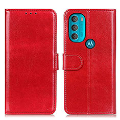 Motorola Moto G71 5G用手帳型 レザーケース スタンド カバー M07L モトローラ レッド