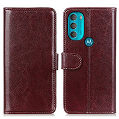 Motorola Moto G71 5G用手帳型 レザーケース スタンド カバー M07L モトローラ ブラウン