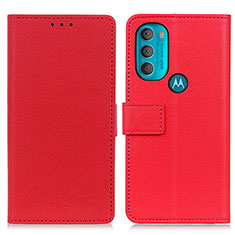 Motorola Moto G71 5G用手帳型 レザーケース スタンド カバー M08L モトローラ レッド