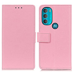 Motorola Moto G71 5G用手帳型 レザーケース スタンド カバー M08L モトローラ ピンク