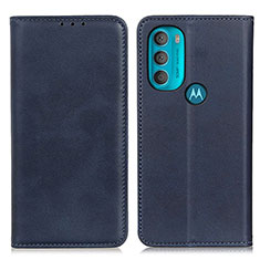 Motorola Moto G71 5G用手帳型 レザーケース スタンド カバー A02D モトローラ ネイビー