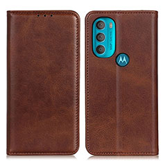 Motorola Moto G71 5G用手帳型 レザーケース スタンド カバー A02D モトローラ ブラウン