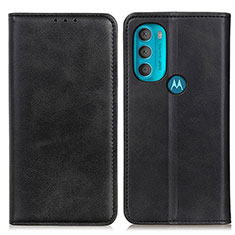 Motorola Moto G71 5G用手帳型 レザーケース スタンド カバー A02D モトローラ ブラック
