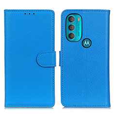 Motorola Moto G71 5G用手帳型 レザーケース スタンド カバー A03D モトローラ ブルー