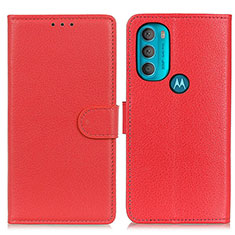 Motorola Moto G71 5G用手帳型 レザーケース スタンド カバー A03D モトローラ レッド