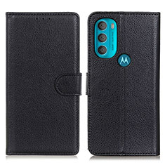 Motorola Moto G71 5G用手帳型 レザーケース スタンド カバー A03D モトローラ ブラック