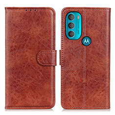 Motorola Moto G71 5G用手帳型 レザーケース スタンド カバー A07D モトローラ ブラウン