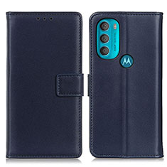 Motorola Moto G71 5G用手帳型 レザーケース スタンド カバー A08D モトローラ ネイビー