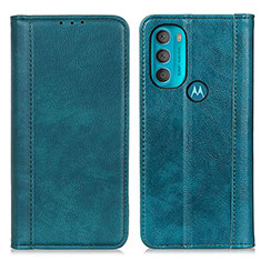 Motorola Moto G71 5G用手帳型 レザーケース スタンド カバー D03Y モトローラ グリーン