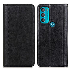 Motorola Moto G71 5G用手帳型 レザーケース スタンド カバー D03Y モトローラ ブラック