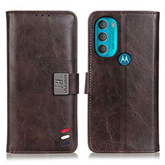 Motorola Moto G71 5G用手帳型 レザーケース スタンド カバー D06Y モトローラ ブラウン