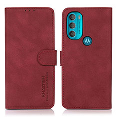Motorola Moto G71 5G用手帳型 レザーケース スタンド カバー D08Y モトローラ レッド