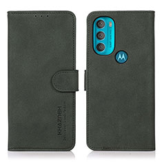 Motorola Moto G71 5G用手帳型 レザーケース スタンド カバー D08Y モトローラ グリーン