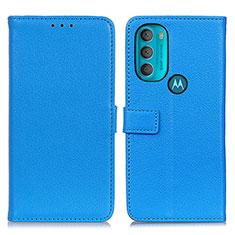 Motorola Moto G71 5G用手帳型 レザーケース スタンド カバー D09Y モトローラ ブルー