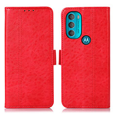 Motorola Moto G71 5G用手帳型 レザーケース スタンド カバー D11Y モトローラ レッド