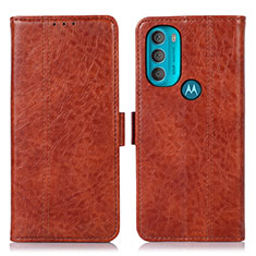 Motorola Moto G71 5G用手帳型 レザーケース スタンド カバー D11Y モトローラ ブラウン