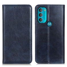 Motorola Moto G71 5G用手帳型 レザーケース スタンド カバー N01P モトローラ ネイビー