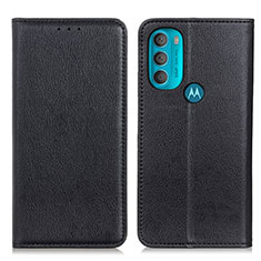 Motorola Moto G71 5G用手帳型 レザーケース スタンド カバー N01P モトローラ ブラック