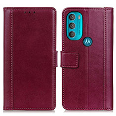 Motorola Moto G71 5G用手帳型 レザーケース スタンド カバー N02P モトローラ レッド