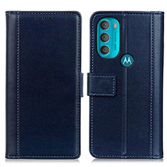 Motorola Moto G71 5G用手帳型 レザーケース スタンド カバー N02P モトローラ ネイビー