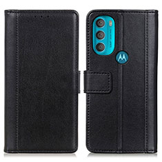 Motorola Moto G71 5G用手帳型 レザーケース スタンド カバー N02P モトローラ ブラック