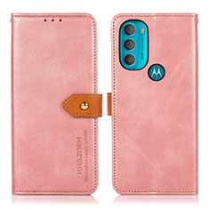 Motorola Moto G71 5G用手帳型 レザーケース スタンド カバー N07P モトローラ ピンク