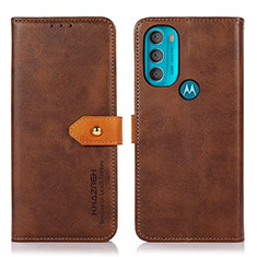 Motorola Moto G71 5G用手帳型 レザーケース スタンド カバー N07P モトローラ ブラウン