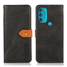 Motorola Moto G71 5G用手帳型 レザーケース スタンド カバー N07P モトローラ ブラック