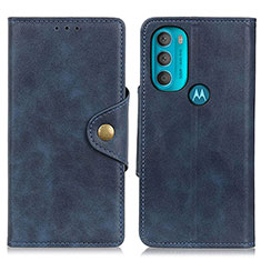 Motorola Moto G71 5G用手帳型 レザーケース スタンド カバー N03P モトローラ ネイビー