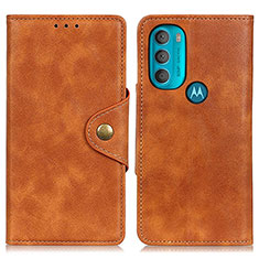 Motorola Moto G71 5G用手帳型 レザーケース スタンド カバー N03P モトローラ ブラウン