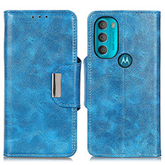 Motorola Moto G71 5G用手帳型 レザーケース スタンド カバー N04P モトローラ ブルー