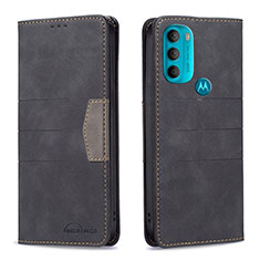 Motorola Moto G71 5G用手帳型 レザーケース スタンド カバー B06F モトローラ ブラック