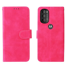 Motorola Moto G71 5G用手帳型 レザーケース スタンド カバー L01Z モトローラ ローズレッド