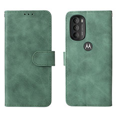 Motorola Moto G71 5G用手帳型 レザーケース スタンド カバー L01Z モトローラ グリーン