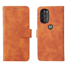 Motorola Moto G71 5G用手帳型 レザーケース スタンド カバー L01Z モトローラ ブラウン
